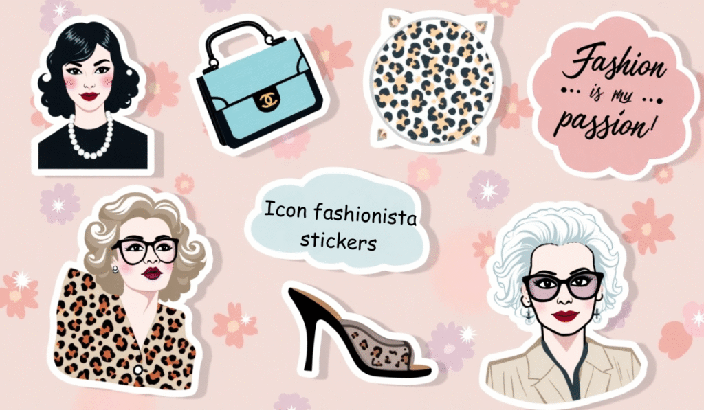 Icon fashionista stickers