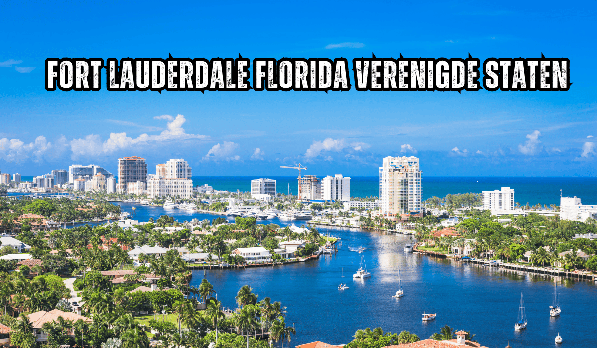 Aerial view of Fort Lauderdale’s canals and waterfront homes under a bright sky, reflecting the city’s history and coastal lifestyle at the heart of its identity.
