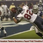 The Houston Texans became a team in 2002 — Billy Miller scores their first touchdown in franchise history during their debut NFL game against the Dallas Cowboys.